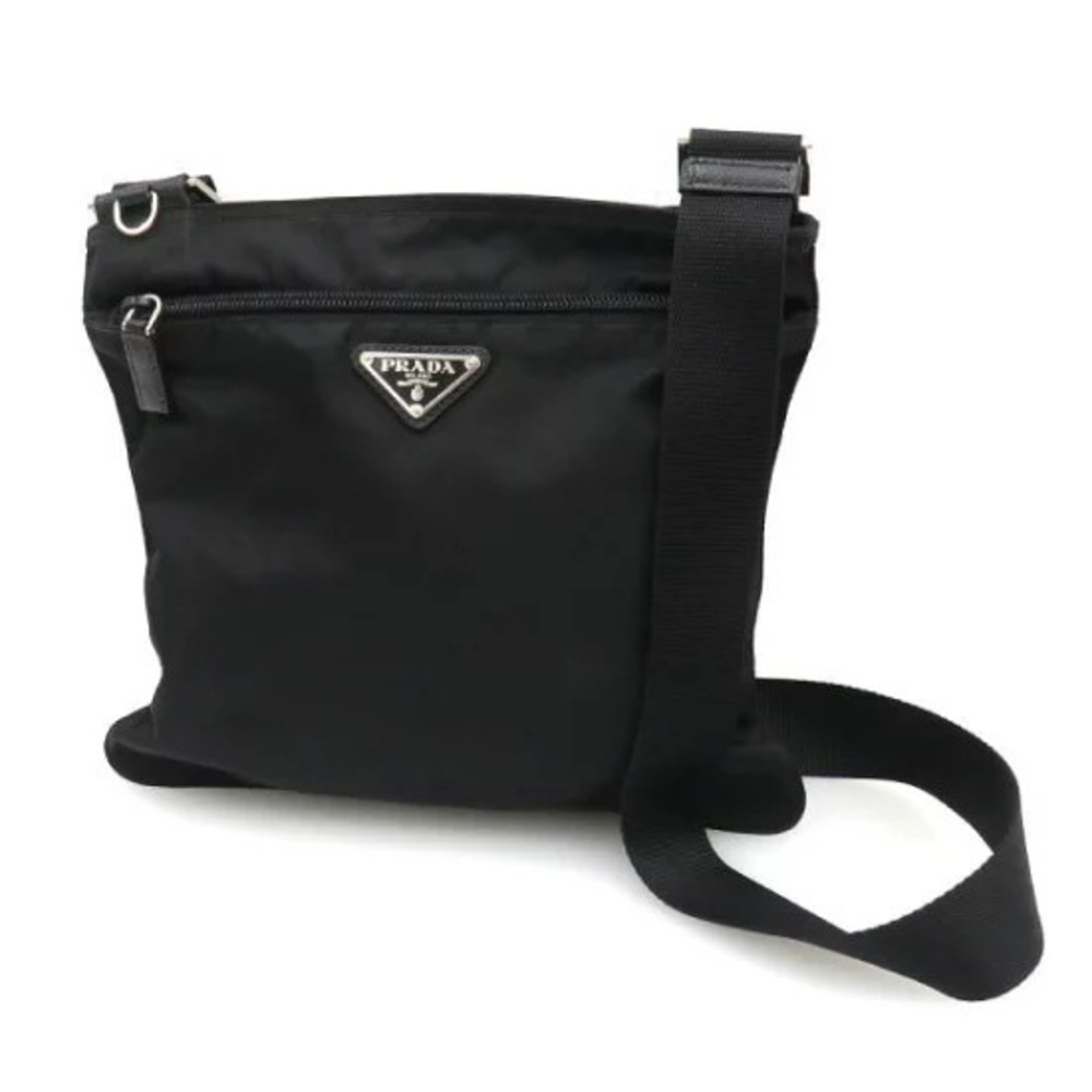 Prada Tessuto messenger bag iconic enameled logo